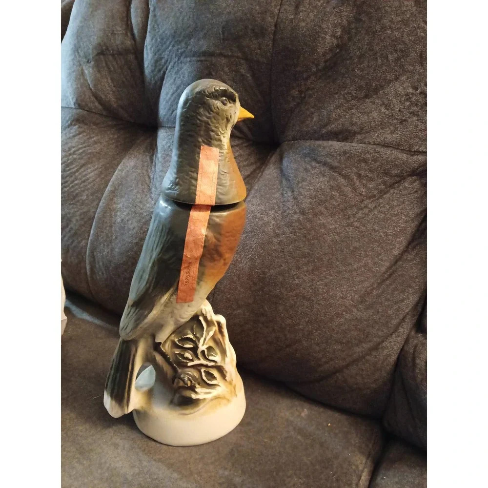 Vtg 1969 James B. Beam Collectible Liquor Decanter Trophy Bird Robin Jim Beam - Picture 6 of 14